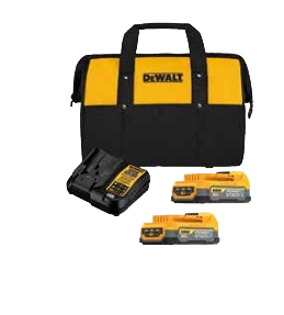 KIT 2 BATERIAS  20V MAX* LI-ION  1,7AH POWERSTACK E CARREGADOR BIVOLT E BOLSA  — DeWalt