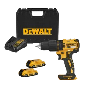 PARAFUSADEIRA/FURADEIRA DE IMPACTO 1/2” (13 mm) 20V MAX* LI-ION BRUSHLESS 2 BATERIAS 2AH CARREGADOR BIVOLT E MALETA — DeWalt